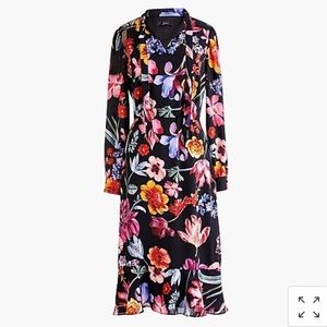 Women’s J CREW Midnight Dutch Floral Dress - Sz 8